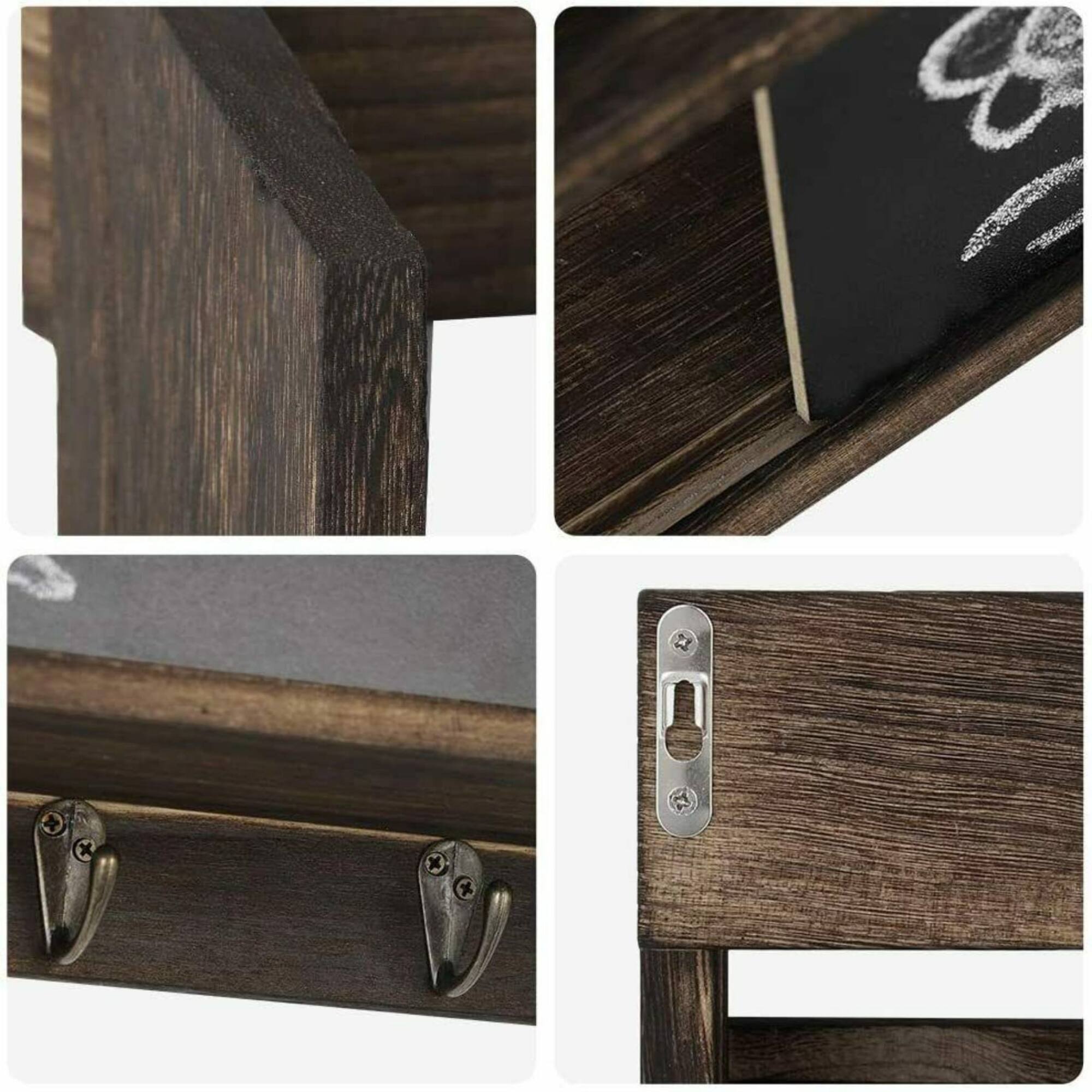 NEX™ Wall Mount Mail & Key Holder Organizer with Chalkboard Surface